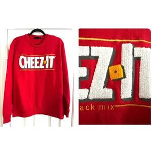 Kellogg’s Cheez-It Chenille Lettering Textured Sweatshirt - Unisex Large - NWT